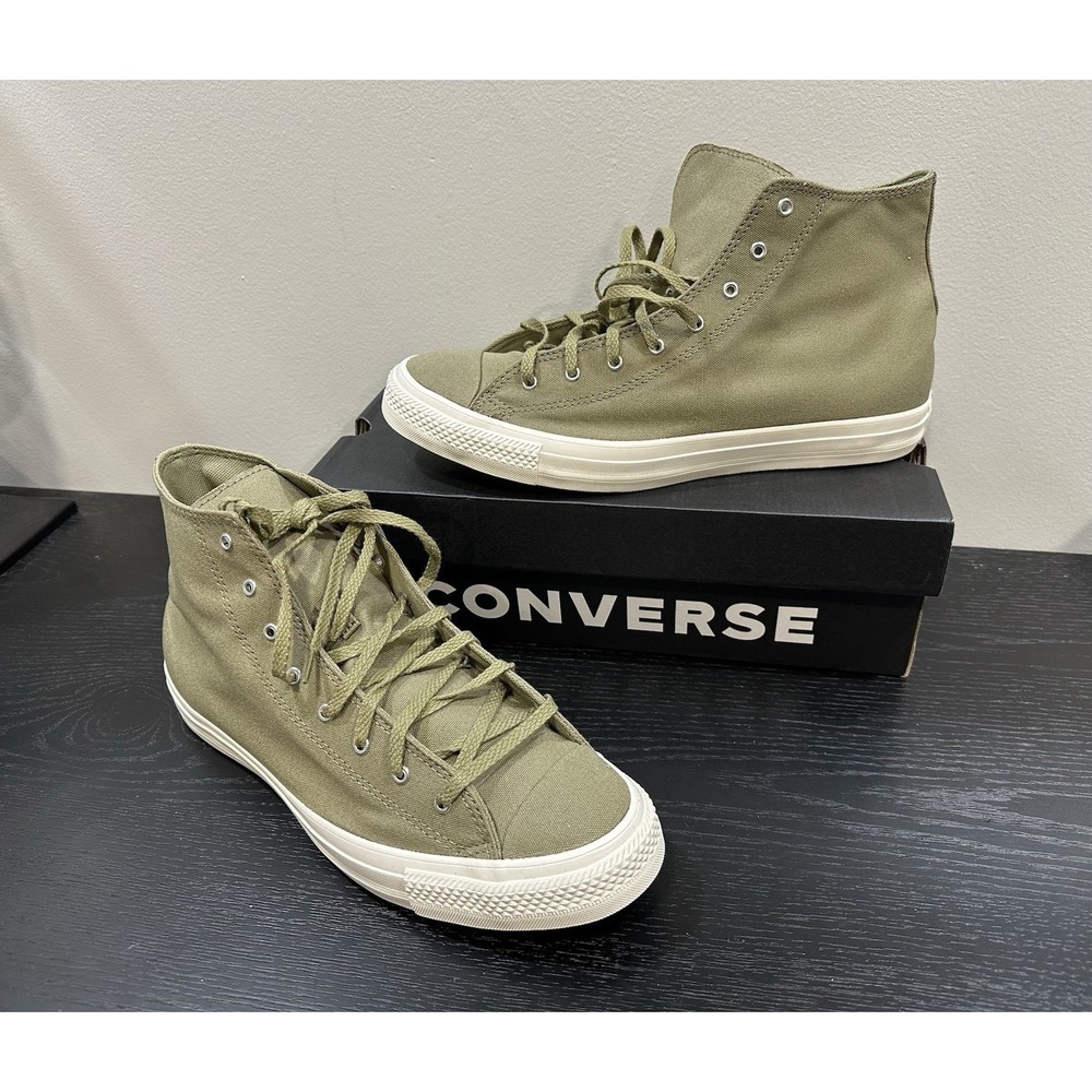 Men's 10 Womens 12 Converse Chuck Taylor All Star Cordura Fabric Shoes Green NEW